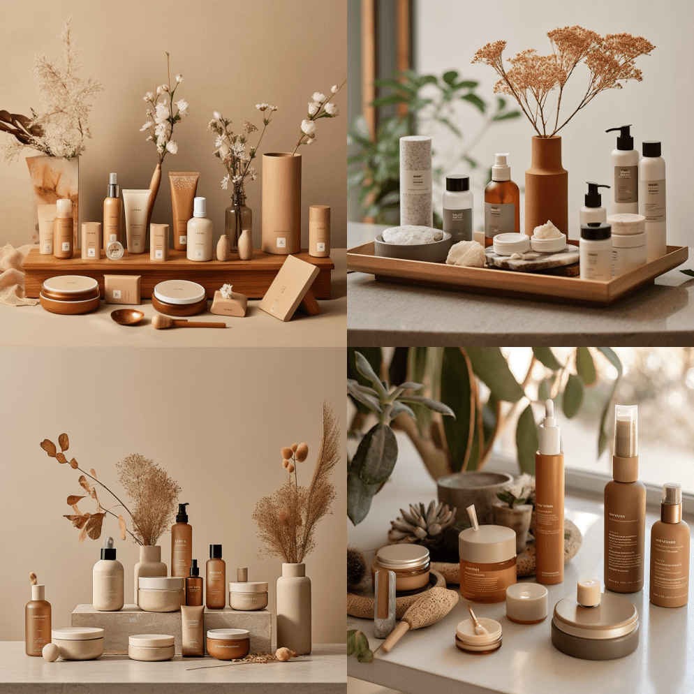 独立美容品牌推出独家天然天然化妆品系列， - Midjourney Prompt