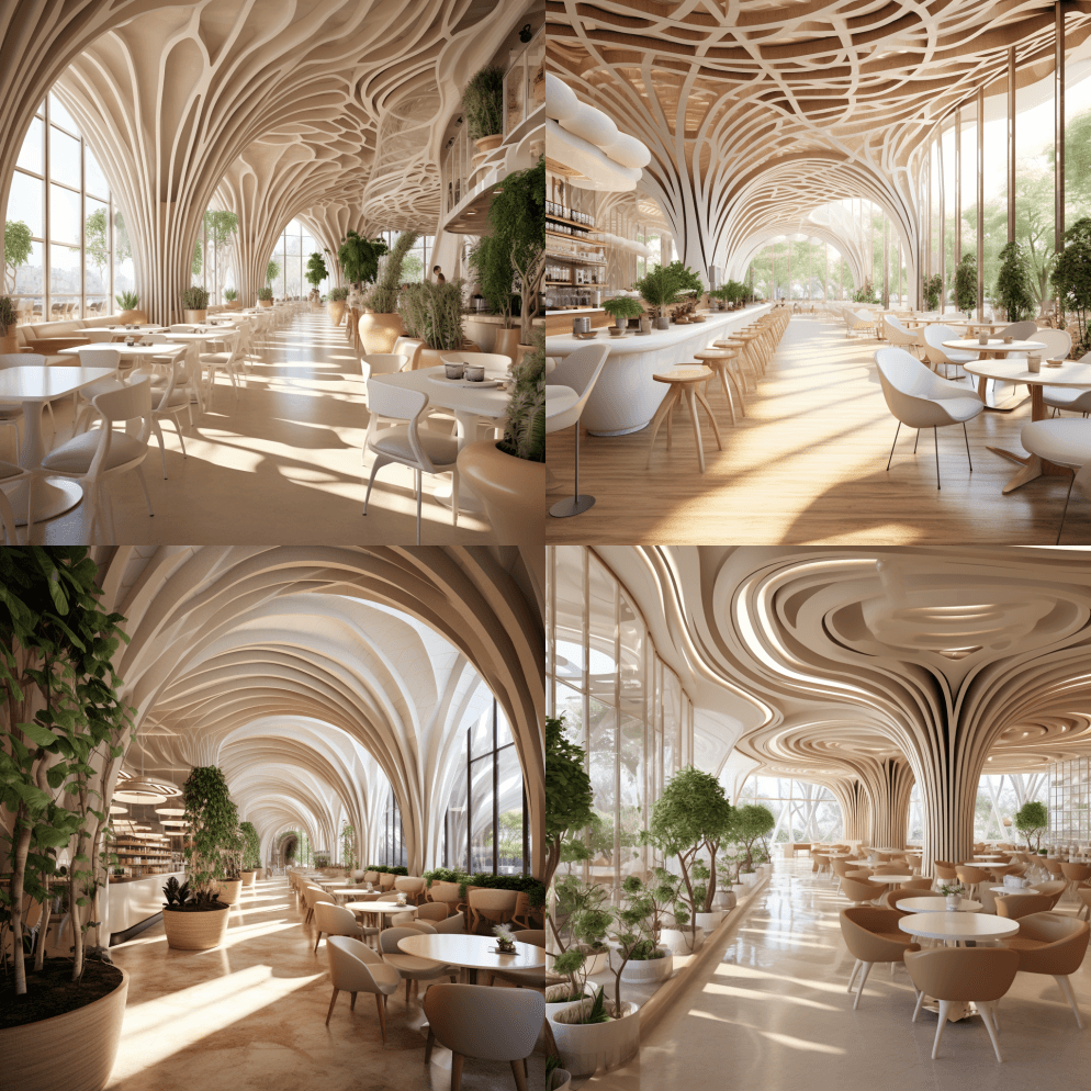 这家咖啡馆的特色是文森特·卡列堡的 - Midjourney Prompt