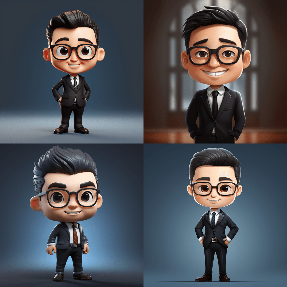 一位名叫张伟明的中国男子戴着眼镜，穿着黑 - Midjourney Prompt