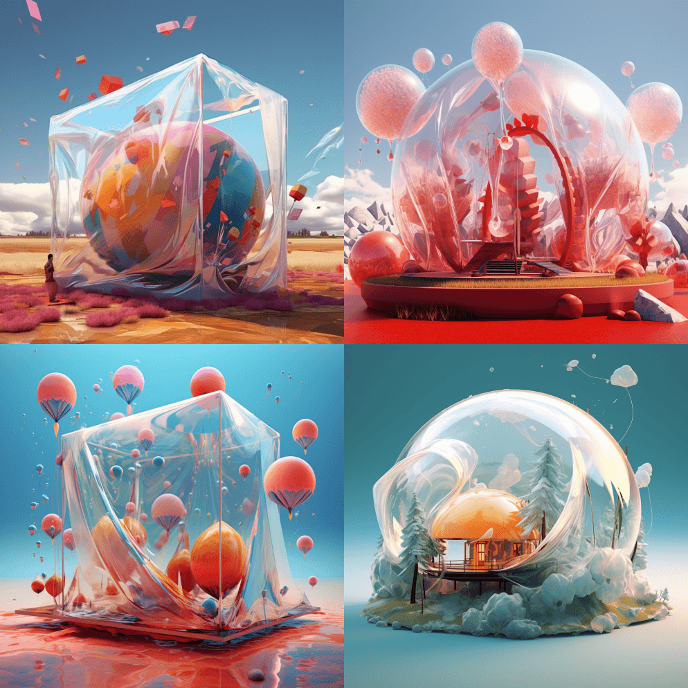 主体为3D端午反派露营，背景为白云宝宝蓝 - Midjourney Prompt