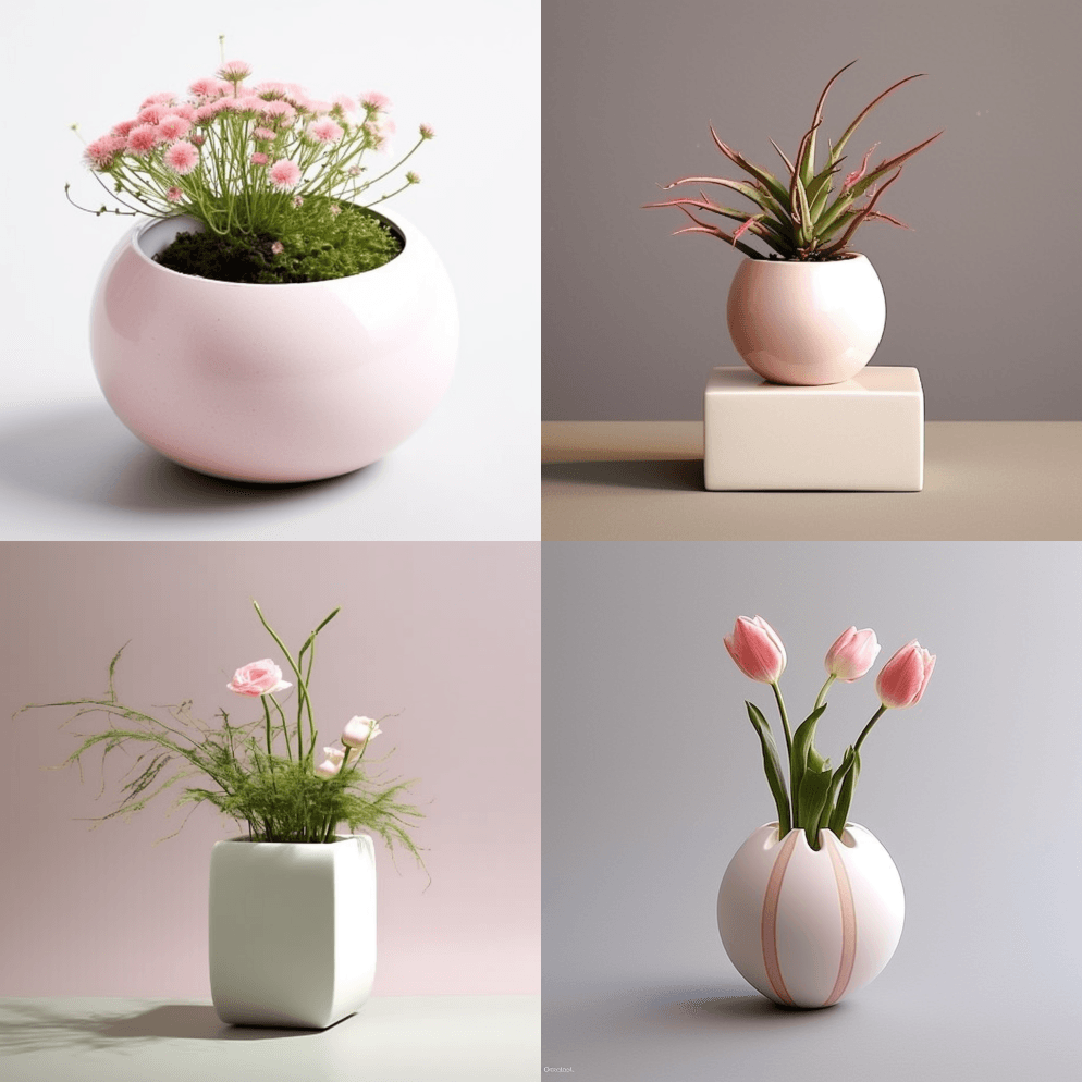 精致的女性花盆，现代的，经典的，简单的， - Midjourney Prompt