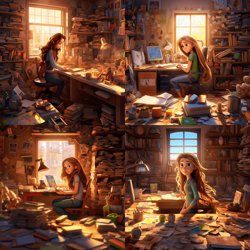 迪士尼皮克斯风格，3D艺术，C4D，Po - Midjourney Prompt