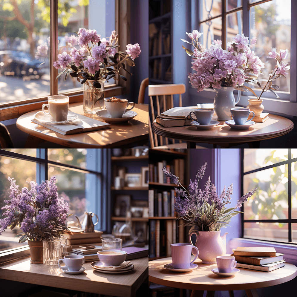 粉色、长春花色和薰衣草色，极简主义的iP - Midjourney Prompt