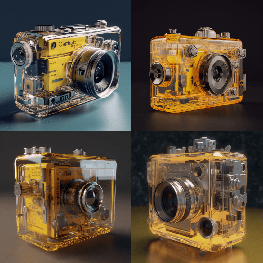 一辆黄白相间的外星人汽车，以摄影细节肖像 - Midjourney Prompt