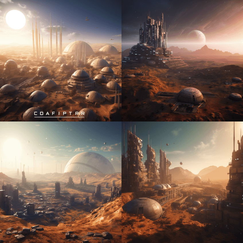 你是一个生活在火星上的人，在过去的10年 - Midjourney Prompt