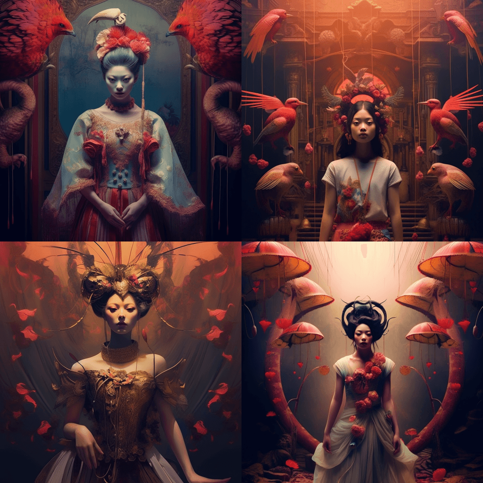 前景背景聚焦，模糊锐利，细节错综复杂，灯 - Midjourney Prompt