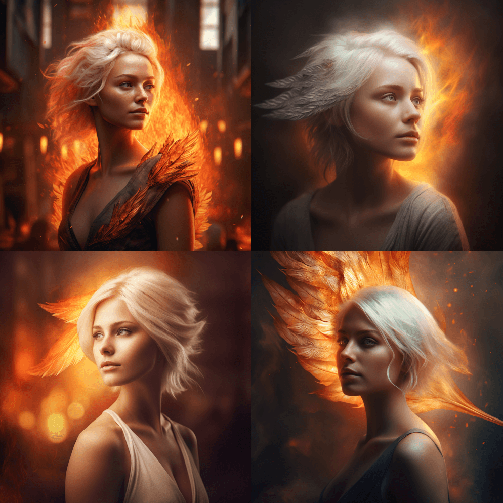 这是一个有着白金金发的女人的真实照片 - Midjourney Prompt