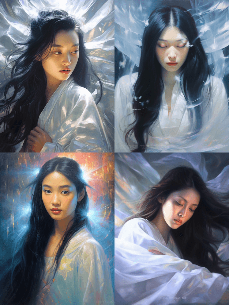 神秘的幻想，辉煌的光辉，现实主义，一个美 - Midjourney Prompt