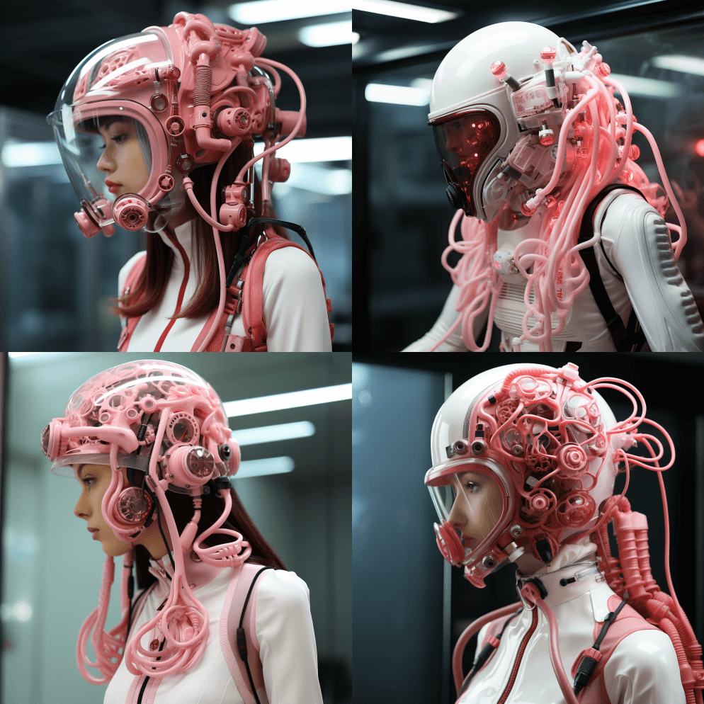 红色，浅粉色，黑色，白色风格，医芯，背景 - Midjourney Prompt