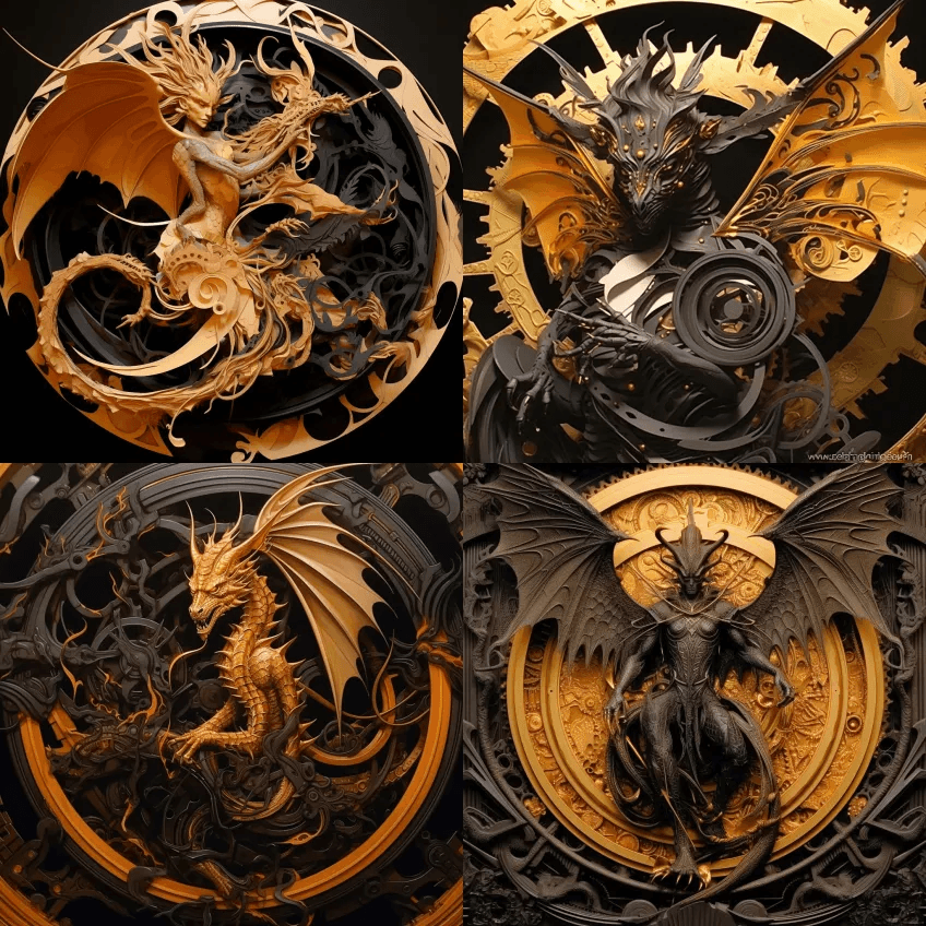 以蒸汽朋克为灵感的时钟，以复杂的齿轮和齿 - Midjourney Prompt