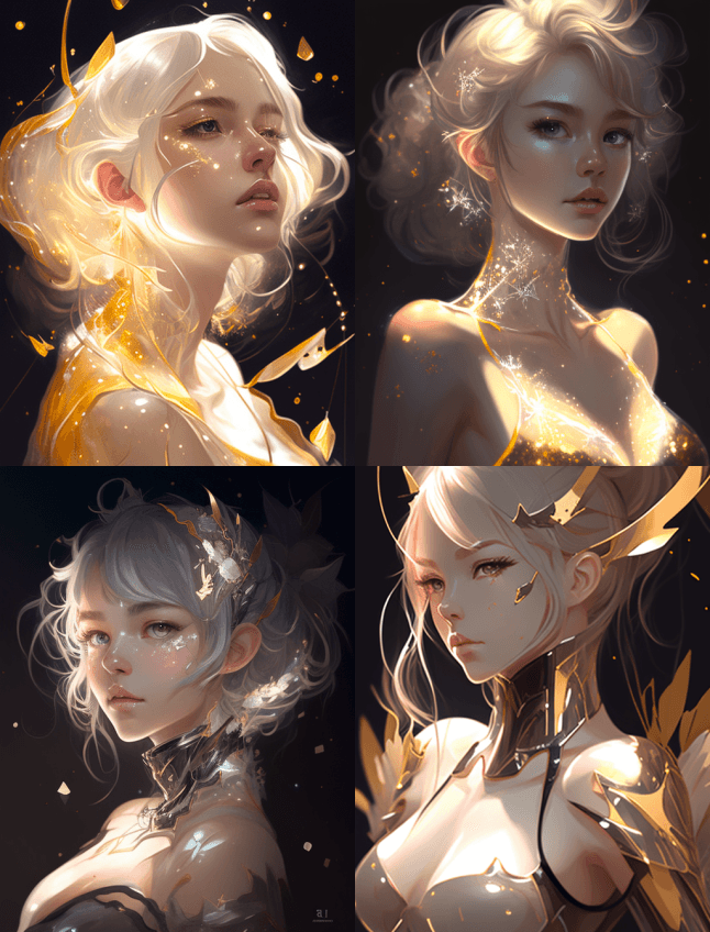 Pixiv厚厚的亚克力插图，腰部以上肖像 - Midjourney Prompt