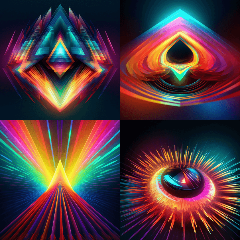 超锐、抽象镜头光斑、鳍片平滑渐变、Mar - Midjourney Prompt