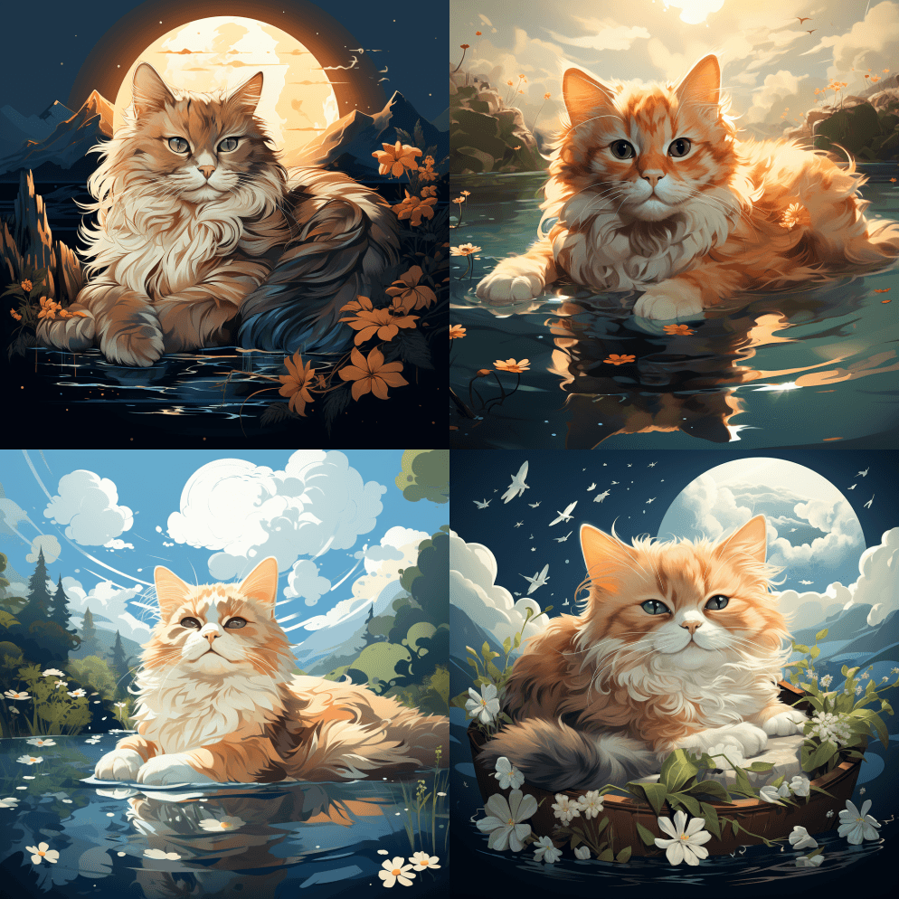 创造一个迷人的和异想天开的插图，一只拟人 - Midjourney Prompt