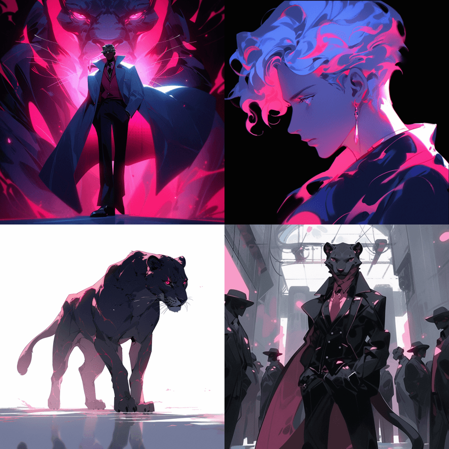 如果粉红豹是个男人，他会是这样的，超现实 - Midjourney Prompt