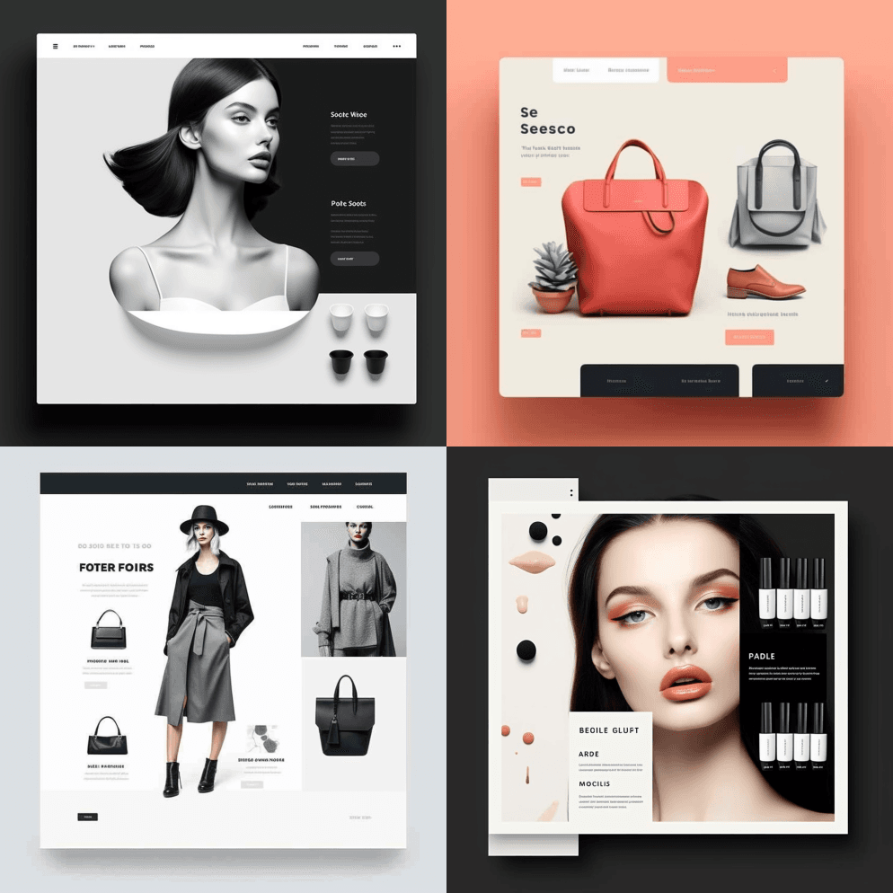 专业网站电子商务登陆页面，UX/UI，U - Midjourney Prompt