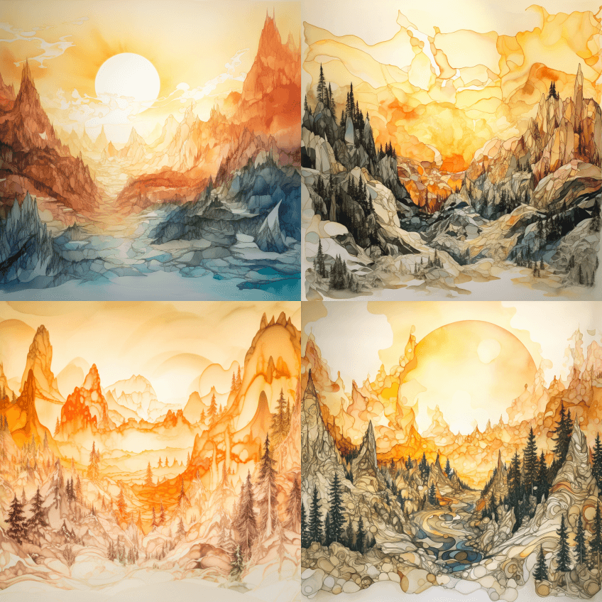 恩斯特·海克尔和马克斯菲尔德·帕里什在白 - Midjourney Prompt