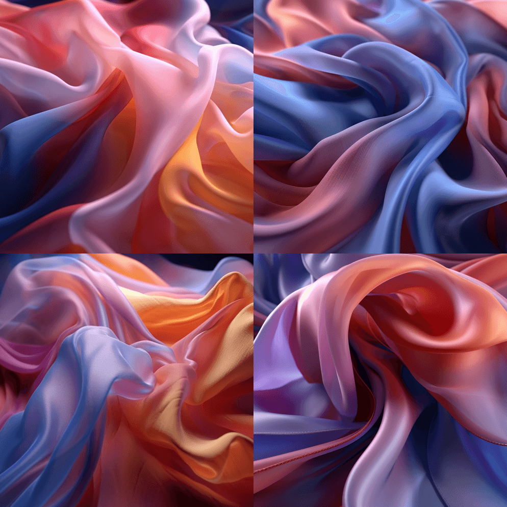 流动的透明面料，风格精确的超现实主义，迷 - Midjourney Prompt