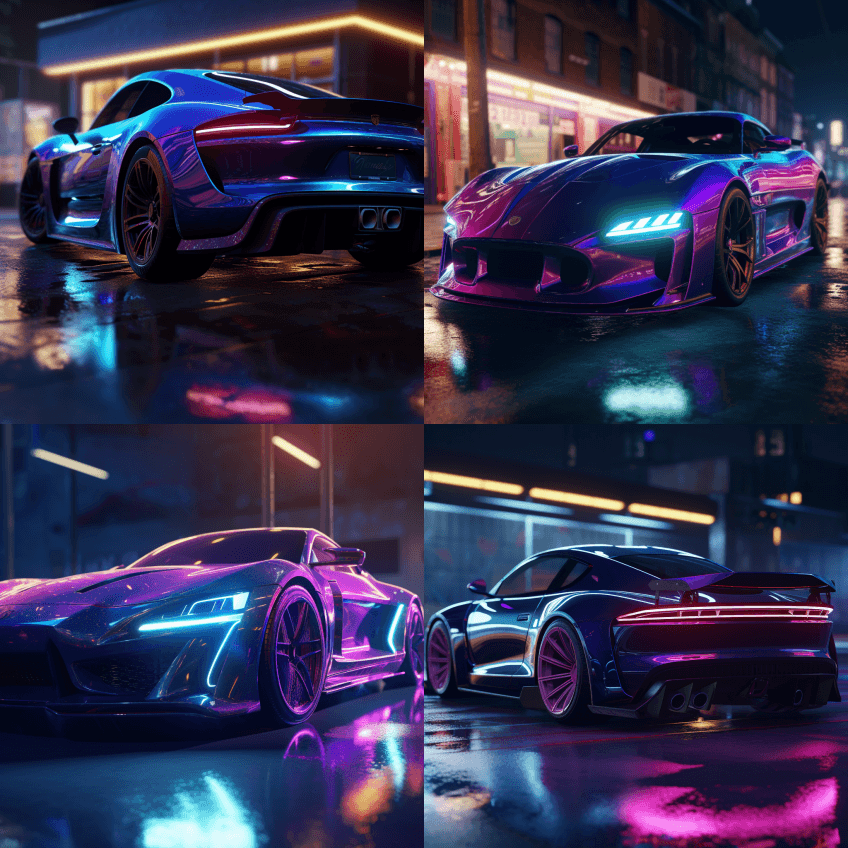 让您沉浸在高性能跑车的8k超逼真图像中， - Midjourney Prompt