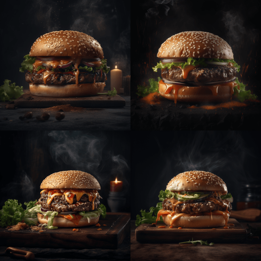 产品照片，逼真，电影般的光线，最美味的巨 - Midjourney Prompt