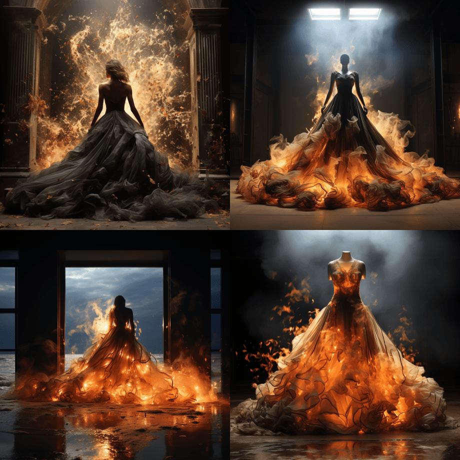 Aphrodites连衣裙由?制成，由 - Midjourney Prompt