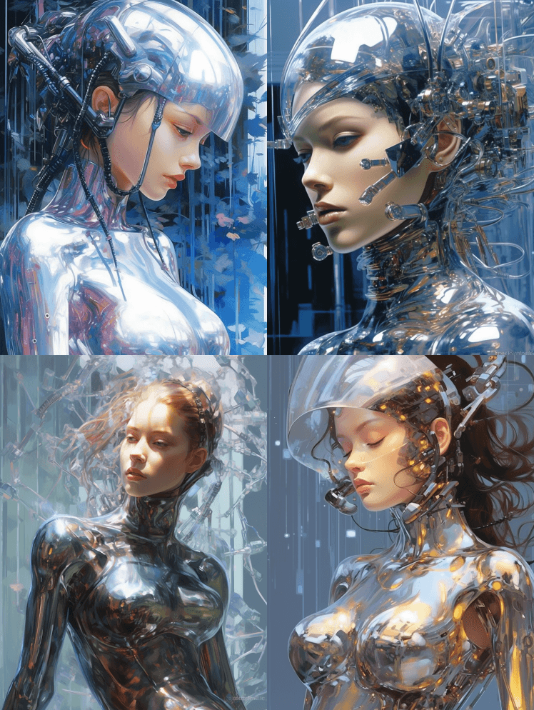 全息女士，虚幻的女人，生殖的AI，Haj - Midjourney Prompt