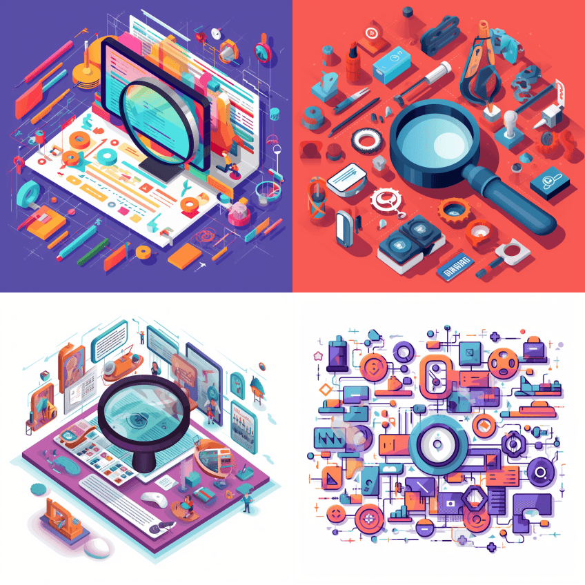 搜索引擎内容优化插图，32000超高清， - Midjourney Prompt