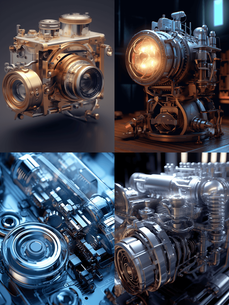 机械工程、模拟技术、热力学、3D建模、C - Midjourney Prompt