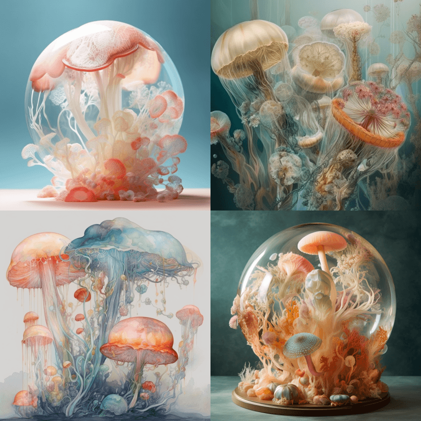 洛可可熔融透明，细腻熔化哑光透明半透明水 - Midjourney Prompt