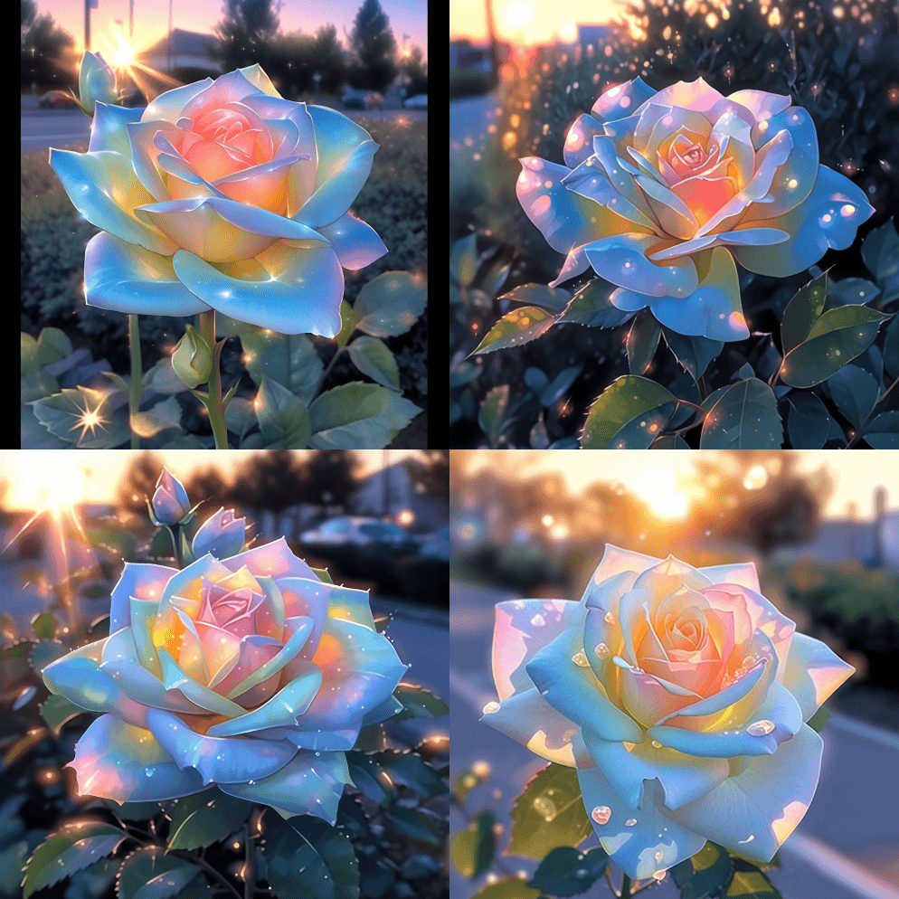 一幅非常清晰的画面。大雨过后，篱笆上升起 - Midjourney Prompt