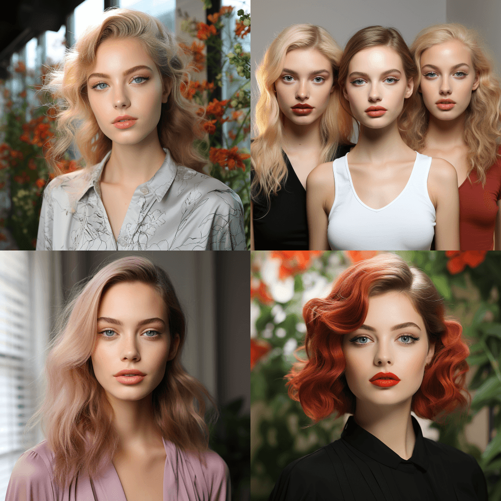 天然妆容，夏日口红，清爽时尚 - Midjourney Prompt