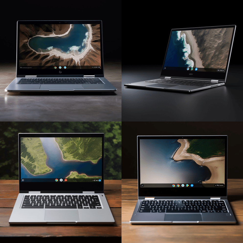 精美的3000万像素谷歌风格笔记本电脑， - Midjourney Prompt