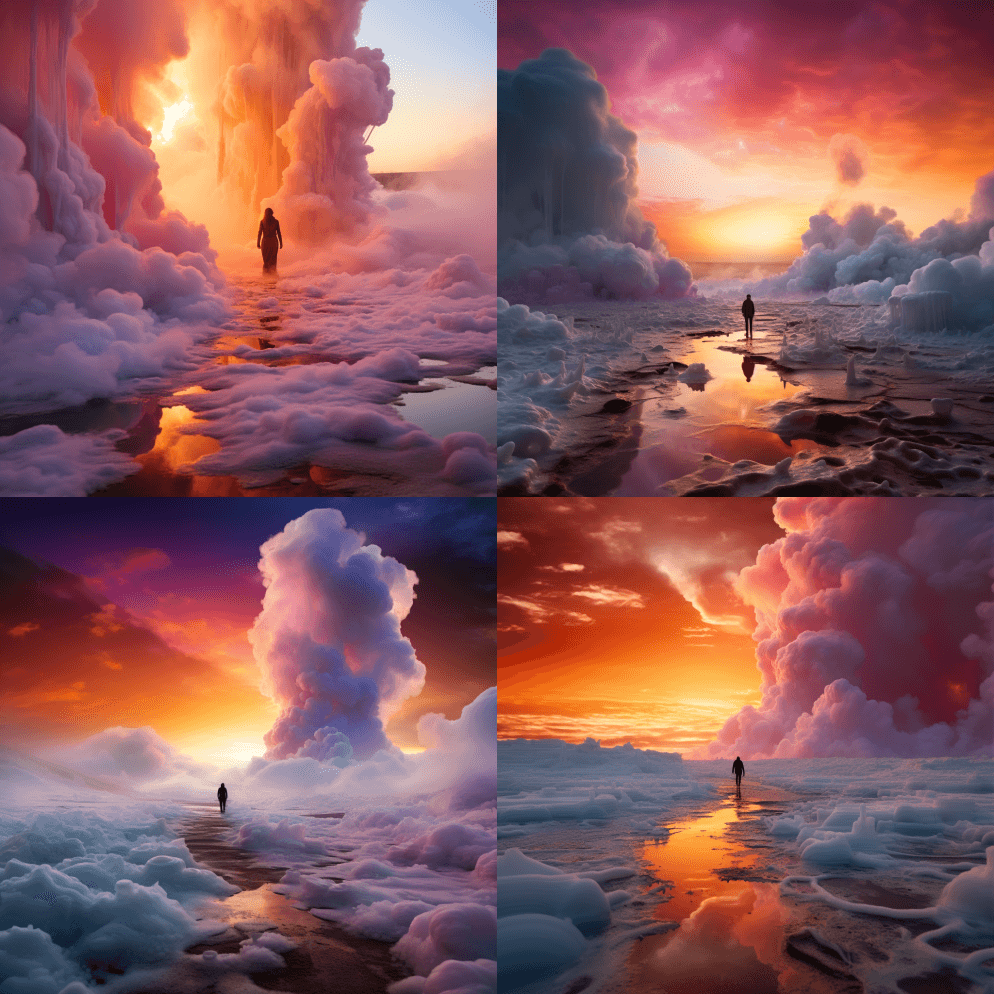 日落时分，Marek Sekunda山坡 - Midjourney Prompt