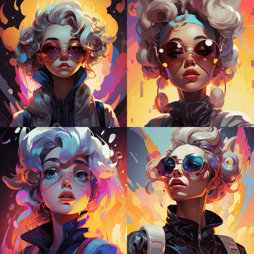 Kryokka，以清新流行插图、数字渐变 - Midjourney Prompt