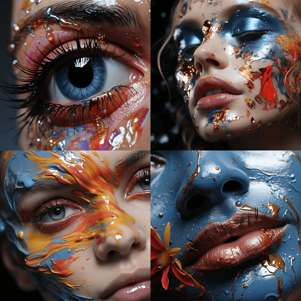 化妆是由真实的宇宙，详细的特写，高清晰度 - Midjourney Prompt
