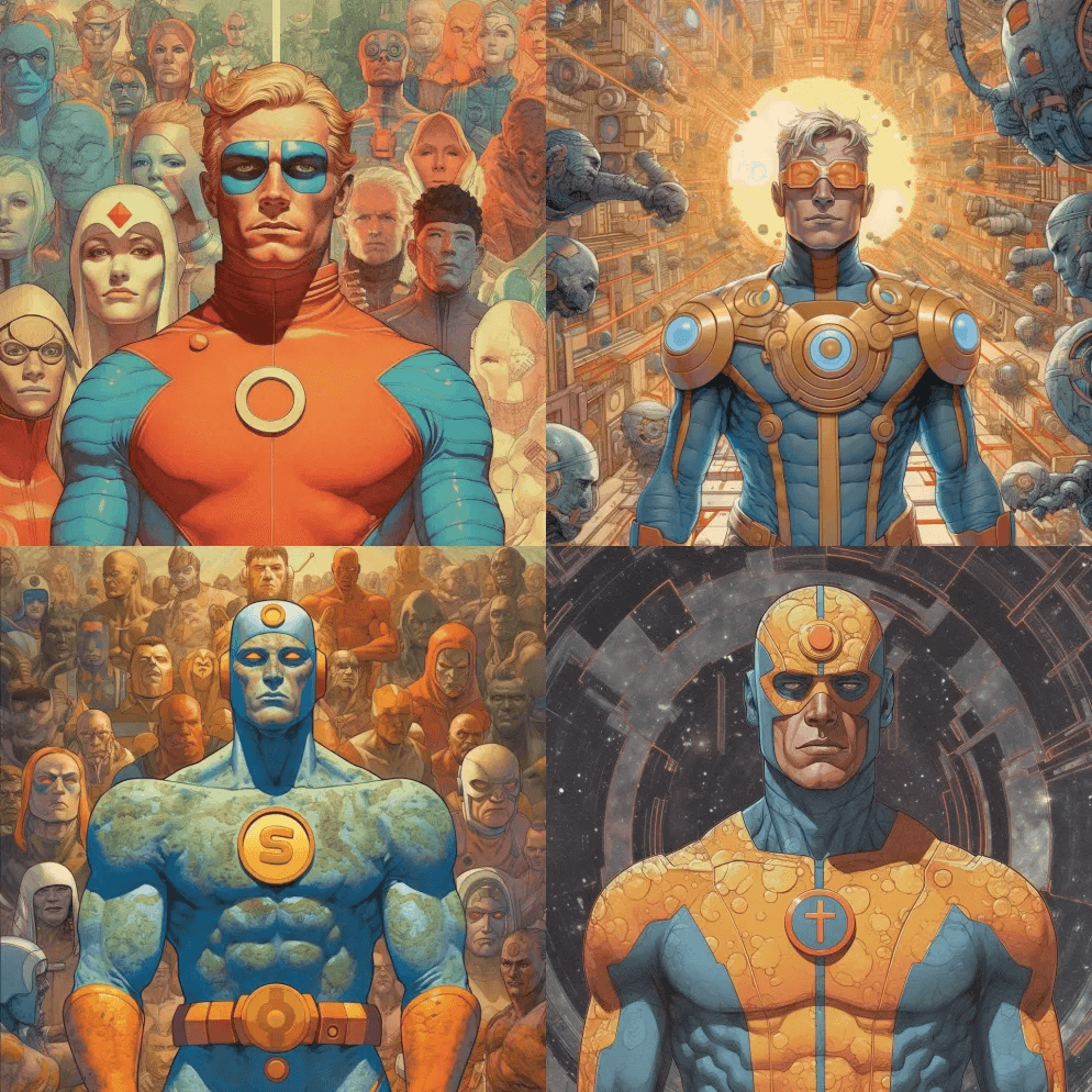 漫画电子书永恒的备用封面，以杰夫·约翰斯 - Midjourney Prompt