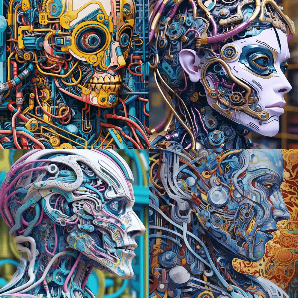 特写，动态的，生物力学的灵感，海报般的， - Midjourney Prompt