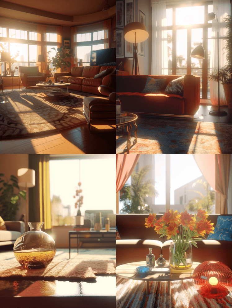 客厅高清晰度、晴天、超逼真、8k的特写电 - Midjourney Prompt