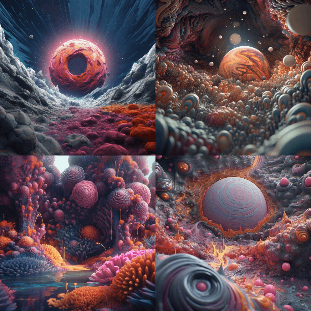 我感觉自己掉进了无尽的宇宙深渊，非凡而超 - Midjourney Prompt