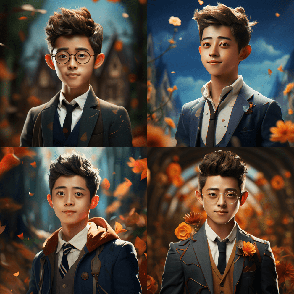一个英俊的男孩，在春天，POP MART - Midjourney Prompt