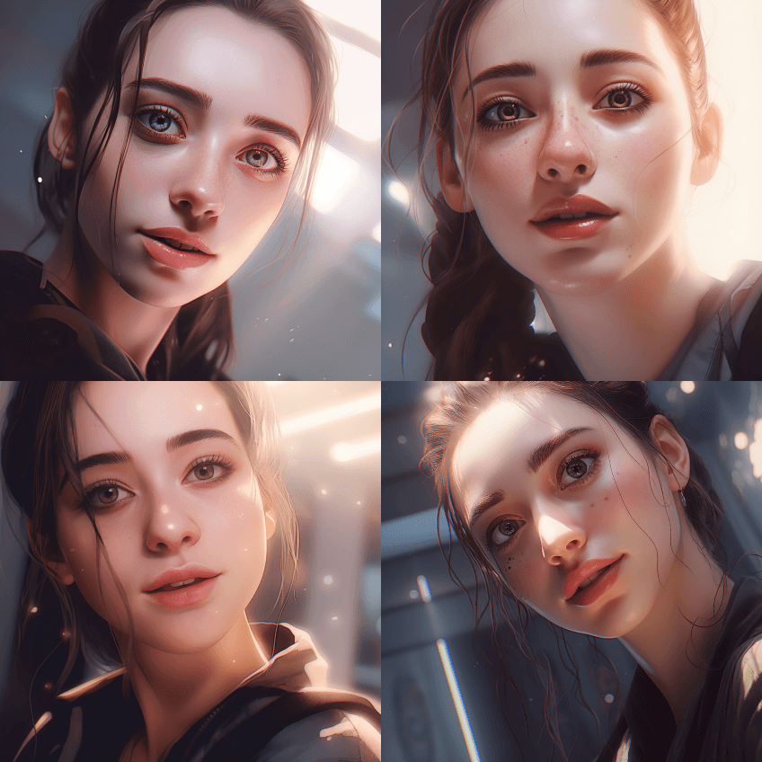 美丽详细的女孩，非常详细的眼睛和脸，美丽 - Midjourney Prompt