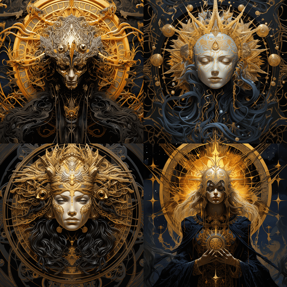 《天的化身》，Tradd Moore，黑 - Midjourney Prompt