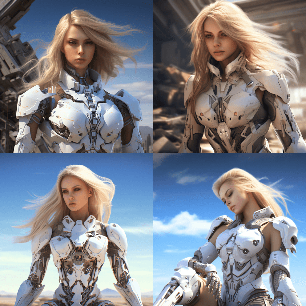 现实主义，数码插图，新星，星际争霸2，白 - Midjourney Prompt