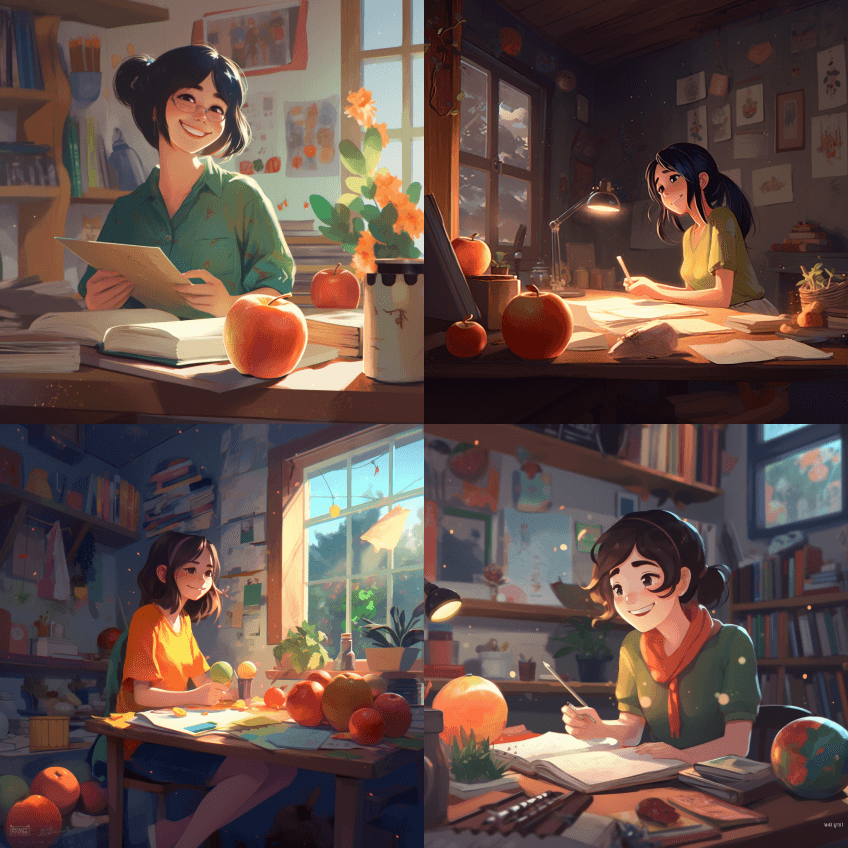 美丽飘逸的卡哇伊外服，美女站立，动漫，闪 - Midjourney Prompt