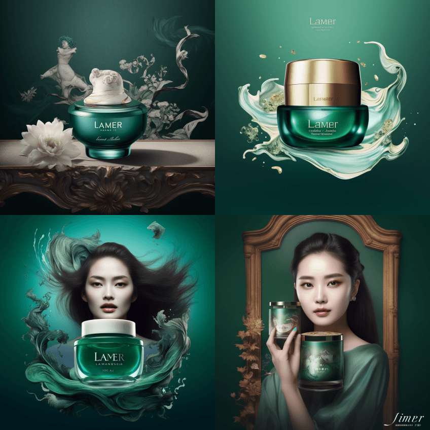 La mer豪华奶油中文海报，风格#截图 - Midjourney Prompt