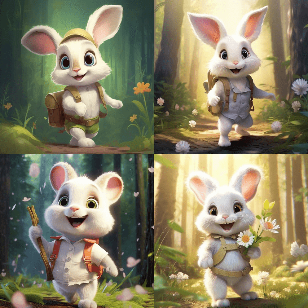 夏天的水晶玫瑰，超可爱的Pixar风格的 - Midjourney Prompt