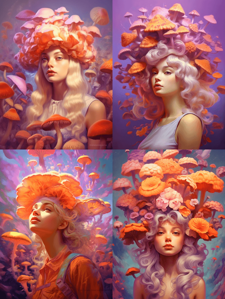 Nadine Krywka的《头发上有花 - Midjourney Prompt