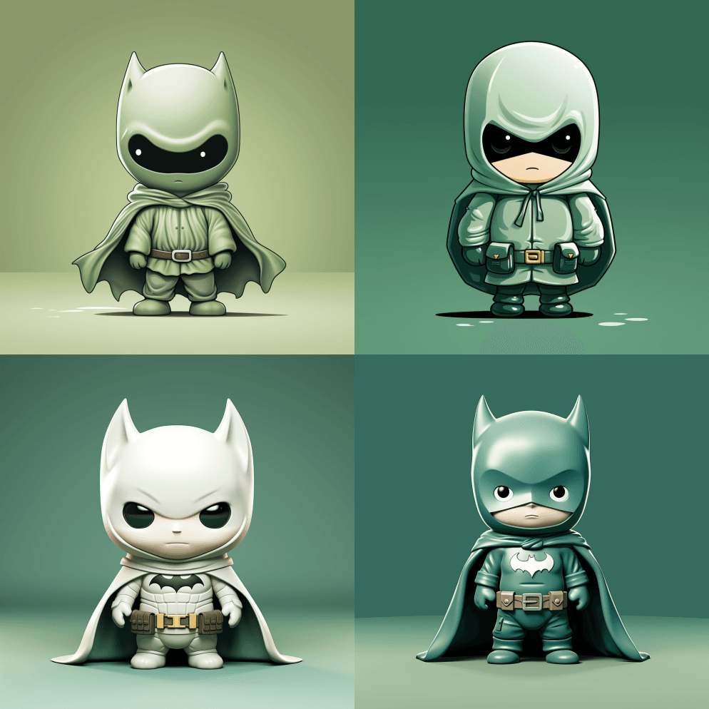 极简主义的白色在绿色背景上的负空间异想天 - Midjourney Prompt