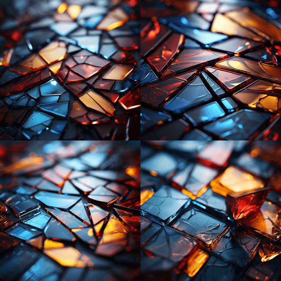 一张引人入胜的抽象照片，具有复杂的几何形 - Midjourney Prompt