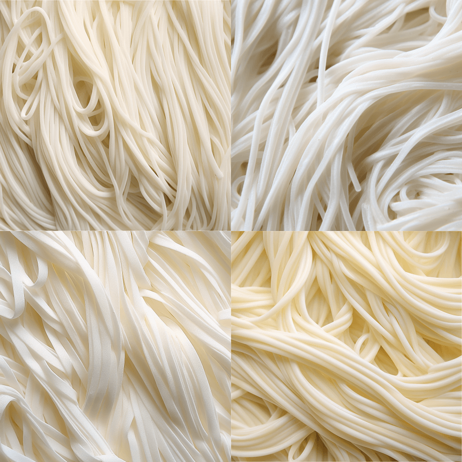 白色意大利面的宏观质地，在Graflex - Midjourney Prompt