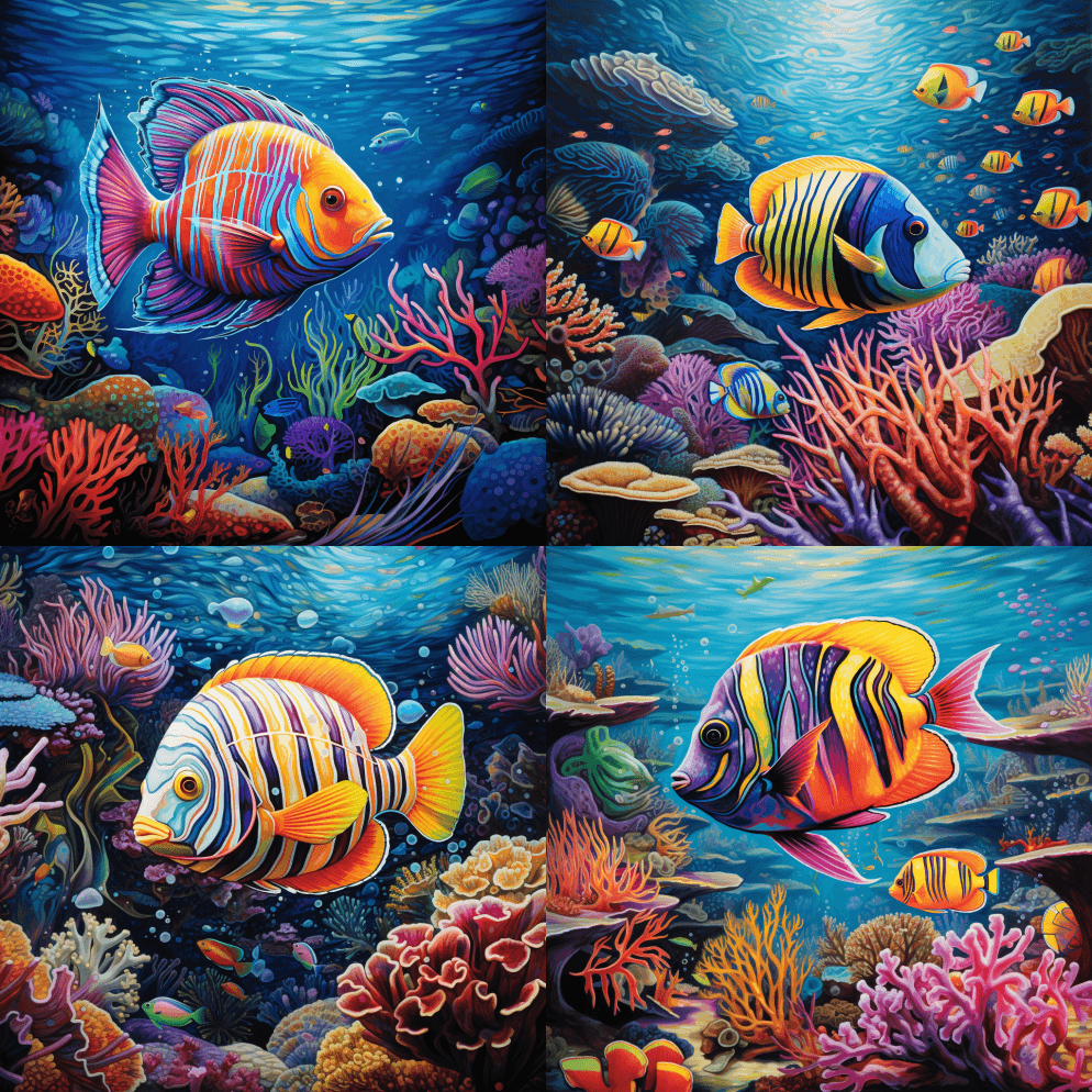 色彩的万花筒：超现实主义和高细节的油彩粉 - Midjourney Prompt